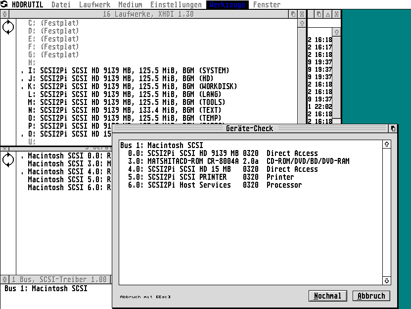 MagiCMac/HDDRUTIL mit SCSI2Pi
