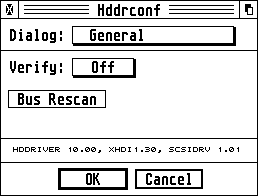 Hddrconf, general settings