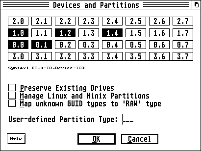 Devices and partitions